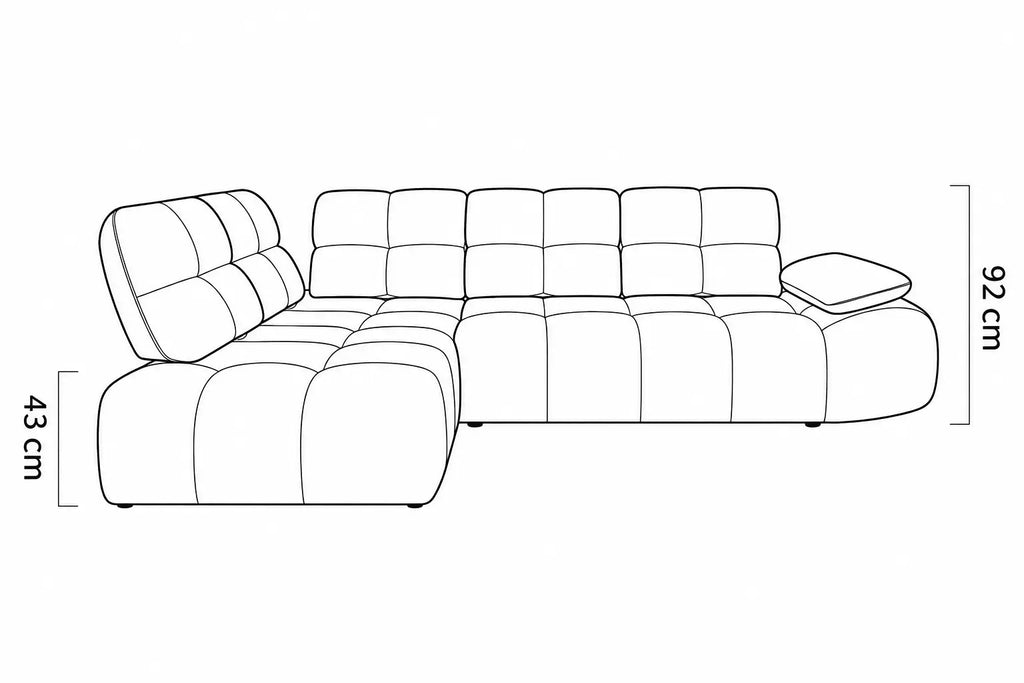 Canapé d'angle dossier avance-recule GAETA L - 302 x 212 cm WERSAL