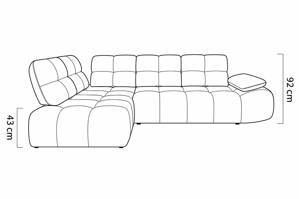 Canapé d'angle dossier avance-recule GAETA L - 302 x 212 cm WERSAL