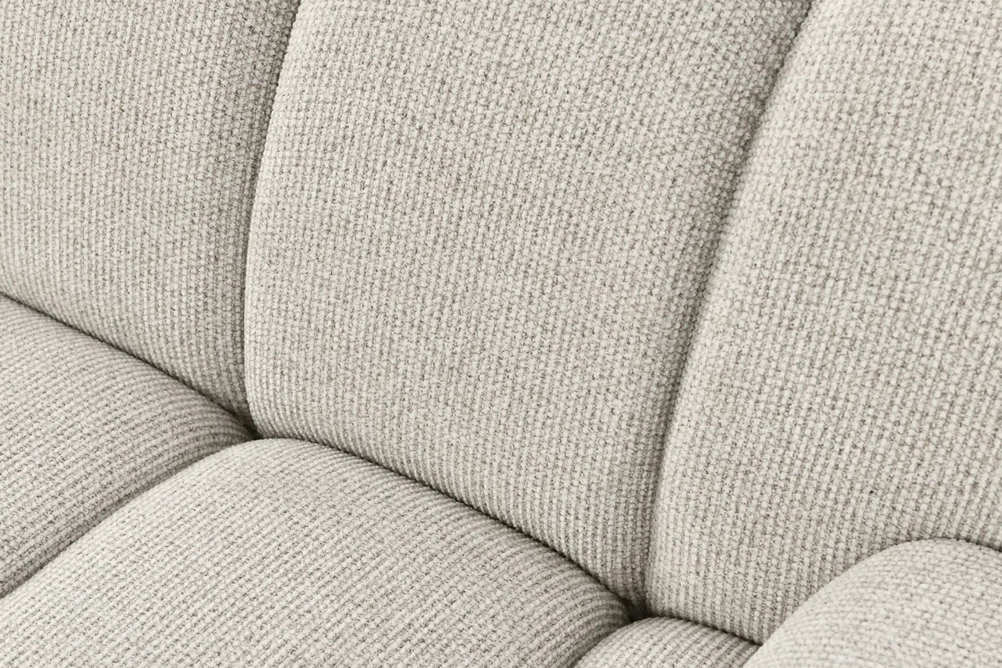 Canapé d'angle modulable 4 places avec pouf, couleur sable TAZA - 276 x 175 cm HOUSE NORDIC