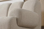 Canapé d'angle modulable 4 places avec pouf, couleur sable TAZA - 276 x 175 cm HOUSE NORDIC