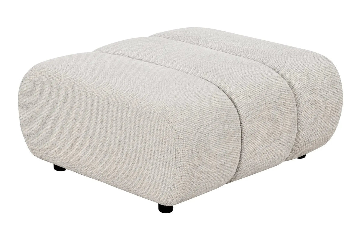 Canapé d'angle modulable 4 places avec pouf, couleur sable TAZA - 276 x 175 cm HOUSE NORDIC