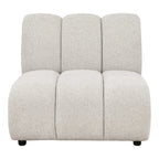 Canapé d'angle modulable 4 places avec pouf, couleur sable TAZA - 276 x 175 cm HOUSE NORDIC