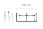 Canapé droit CANDELO 2 personnes - 214 x 105 cm WERSAL