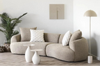 Canapé droit DALY en tissus Maron Clair 302x134 cm HOUSE NORDIC