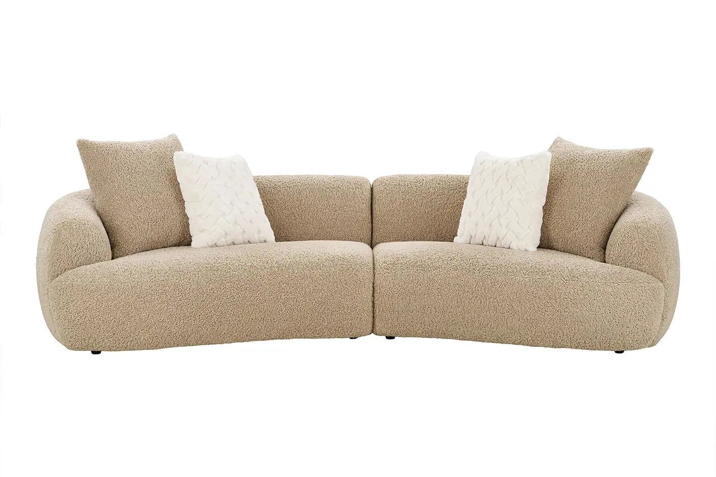 Canapé droit DALY en tissus Maron Clair 302x134 cm HOUSE NORDIC