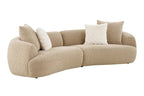 Canapé droit DALY en tissus Maron Clair 302x134 cm HOUSE NORDIC
