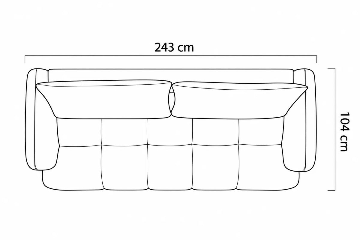 Canapé-lit 3 places avec coffre de rangement GLYCINE - 243 x 104 cm WERSAL