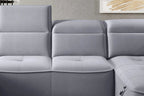 Canapé panoramique convertible électrique avec coffre de rangement RAPHAËL XL - 350 x 218 x 175 cm - WERSAL