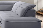 Canapé panoramique convertible électrique avec coffre de rangement RAPHAËL XL - 350 x 218 x 175 cm - WERSAL