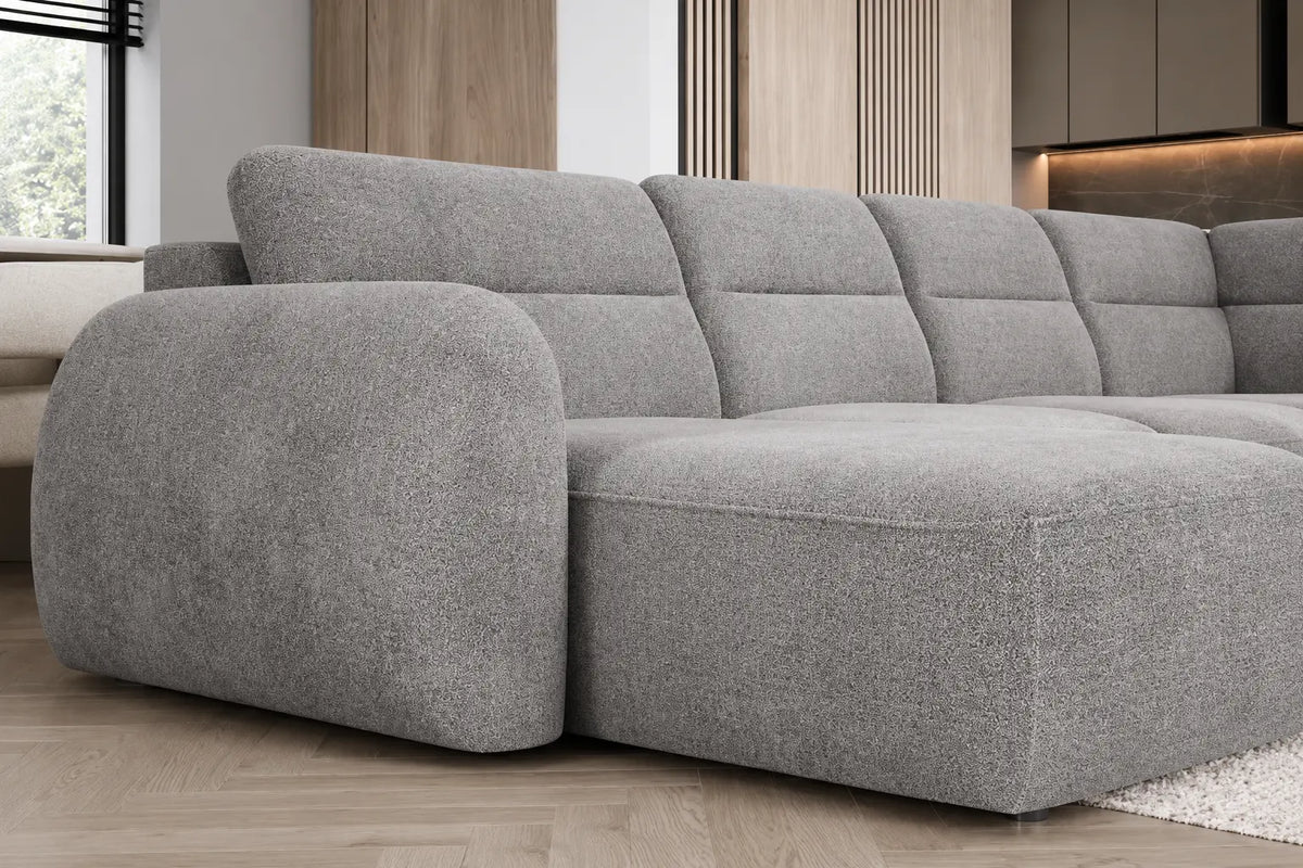 Canapé panoramique convertible coffre assise avance-recule électrique CAMOGLI XL - 351 x 220 cm WERSAL