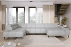 Canapé panoramique en U assise avance-recule électrique SORRENTE XL - 377 x 211 cm WERSAL