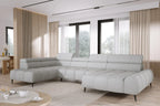 Canapé panoramique en U assise avance-recule électrique SORRENTE XL - 377 x 211 cm WERSAL