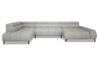 Canapé panoramique en U assise avance-recule électrique SORRENTE XL - 377 x 211 cm WERSAL