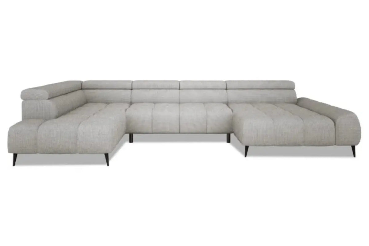 Canapé panoramique en U assise avance-recule électrique SORRENTE XL - 377 x 211 cm WERSAL