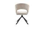 Chaise pivotante de salle à manger AMBERY, tissu beige