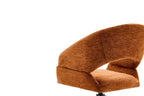 Chaise pivotante de salle à manger AMBERY, tissu orange