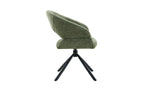 Chaise pivotante de salle à manger AMBERY, tissu vert