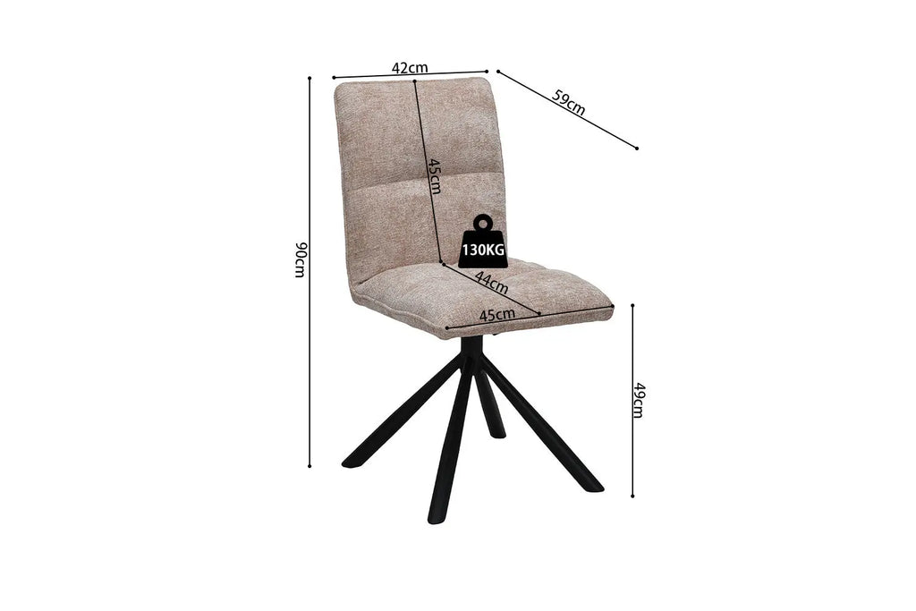 Chaise pivotante JYA Sable – 91 x 45 cm | TIKAYLA