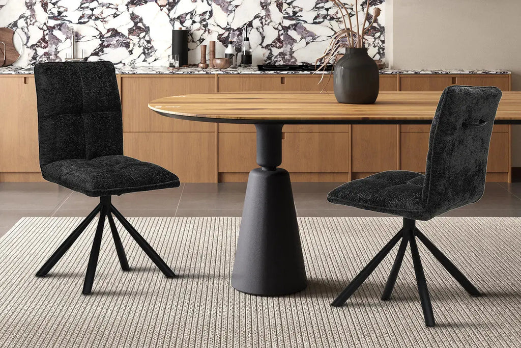 Chaise pivotante JYA Gris foncé – 91 x 45 cm | TIKAYLA
