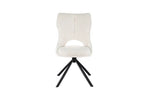 Chaise pivotante de salle à manger MORY en tissu beige – 48 x 59,5 cm | TIKAYLA