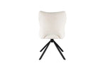 Chaise pivotante de salle à manger MORY en tissu beige – 48 x 59,5 cm | TIKAYLA