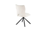 Chaise pivotante de salle à manger MORY en tissu beige – 48 x 59,5 cm | TIKAYLA