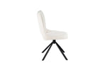 Chaise pivotante de salle à manger MORY en tissu beige – 48 x 59,5 cm | TIKAYLA