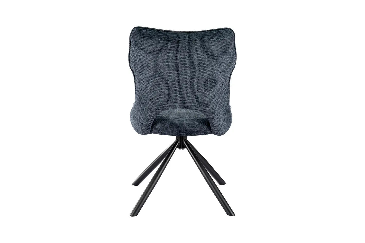 Chaise pivotante de salle à manger MORY en tissu bleu – 48 x 59,5 cm | TIKAYLA