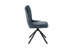 Chaise pivotante de salle à manger MORY en tissu bleu – 48 x 59,5 cm | TIKAYLA