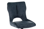 Chaise pivotante de salle à manger MORY en tissu bleu – 48 x 59,5 cm | TIKAYLA