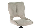 Chaise pivotante de salle à manger MORY en tissu gris clair – 48 x 59,5 cm | TIKAYLA