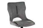 Chaise pivotante de salle à manger MORY en tissu gris foncé – 48 x 59,5 cm | TIKAYLA