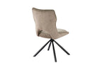 Chaise pivotante de salle à manger MORY en tissu poivre – 48 x 59,5 cm | TIKAYLA