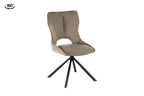 Chaise pivotante de salle à manger MORY en tissu poivre – 48 x 59,5 cm | TIKAYLA