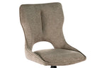 Chaise pivotante de salle à manger MORY en tissu poivre – 48 x 59,5 cm | TIKAYLA