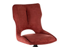 Chaise pivotante de salle à manger MORY en tissu rouge – 48 x 59,5 cm | TIKAYLA