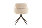 Chaise pivotante de salle à manger ROXANA, tissu beige