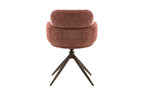 Chaise pivotante de salle à manger ROXANA, tissu rouille