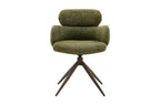 Chaise pivotante de salle à manger ROXANA, tissu vert