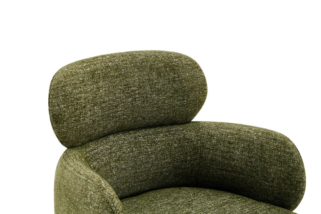 Chaise pivotante de salle à manger ROXANA, tissu vert