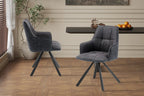 Chaise pivotante de salle à manger SOLEN, coloris noir