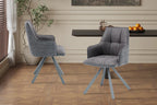 Chaise pivotante de salle à manger SOLEN, coloris gris foncé