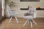 Chaise pivotante de salle à manger SOLEN, coloris beige