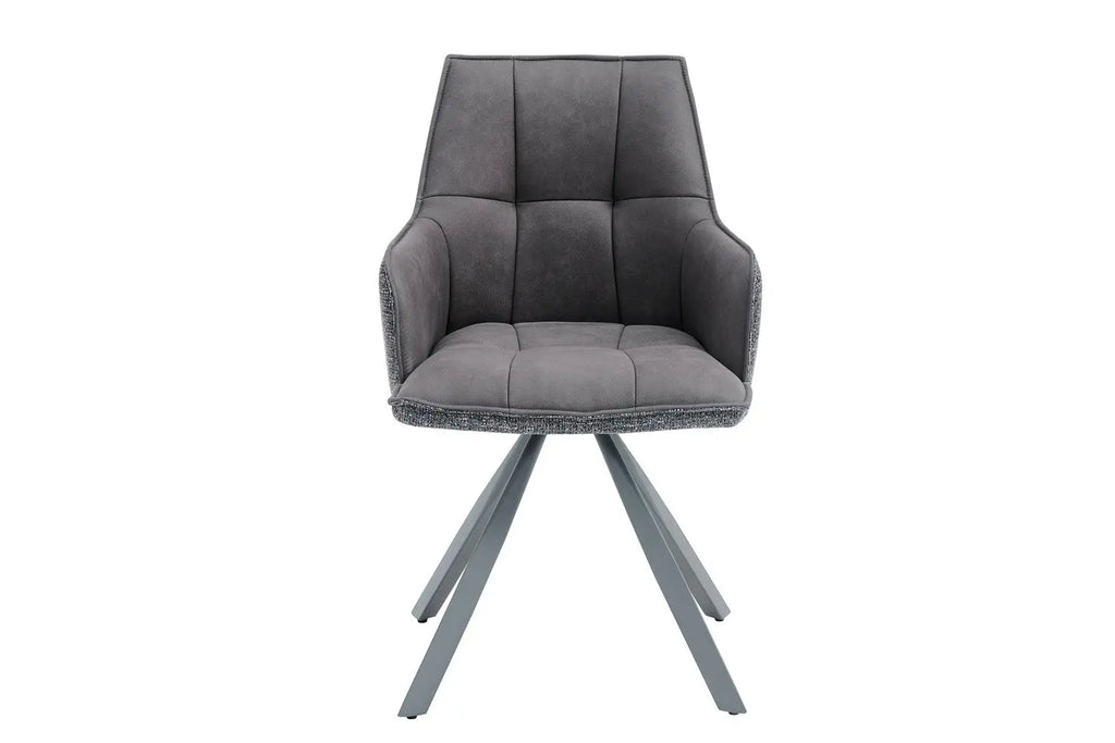 Chaise pivotante de salle à manger SOLEN, coloris gris foncé