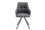 Chaise pivotante de salle à manger SOLEN, coloris gris foncé