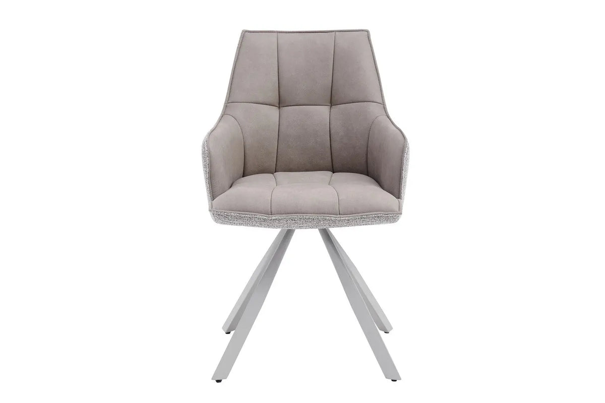 Chaise pivotante de salle à manger SOLEN, coloris beige