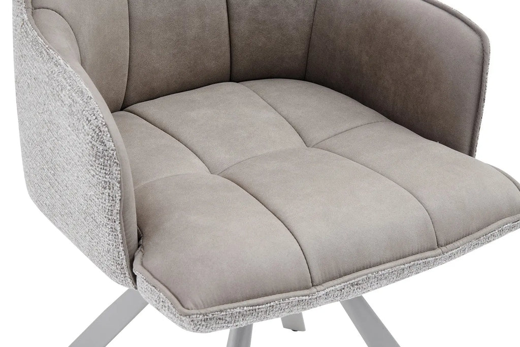 Chaise pivotante de salle à manger SOLEN, coloris beige