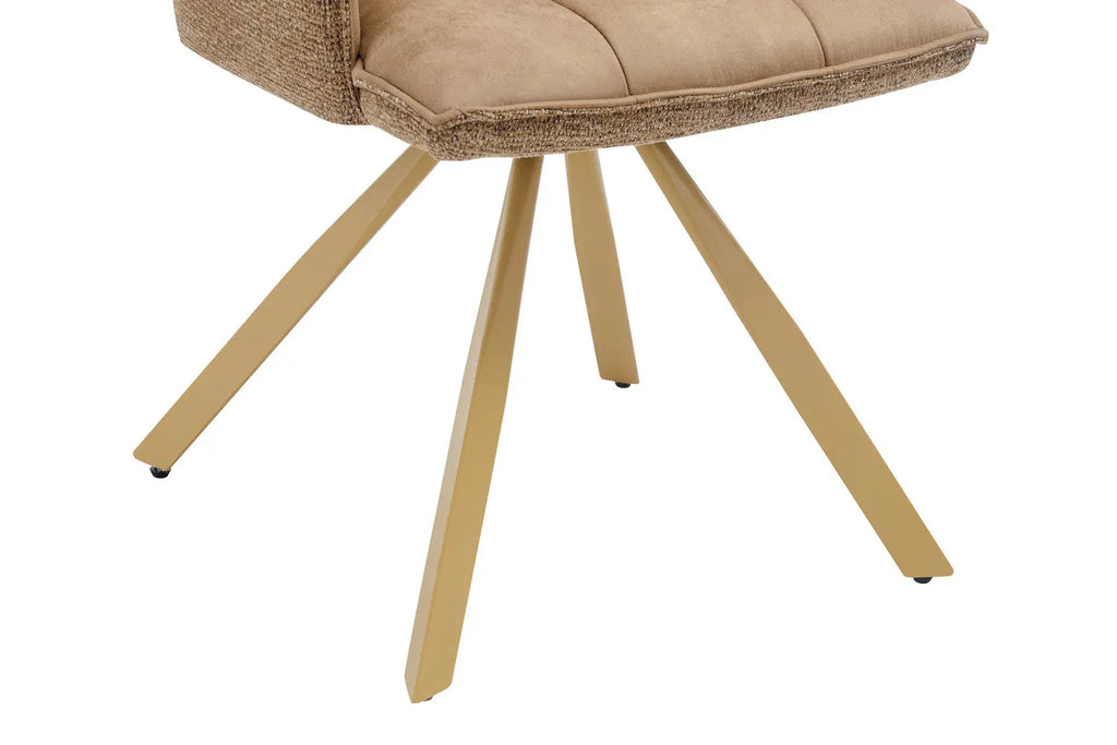 Chaise pivotante de salle à manger SOLEN, coloris jaune