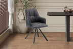 Chaise pivotante de salle à manger SOLEN, coloris noir
