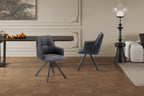 Chaise pivotante de salle à manger SOLEN, coloris noir